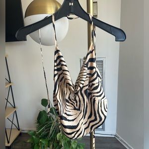 ASOS zebra halter top
